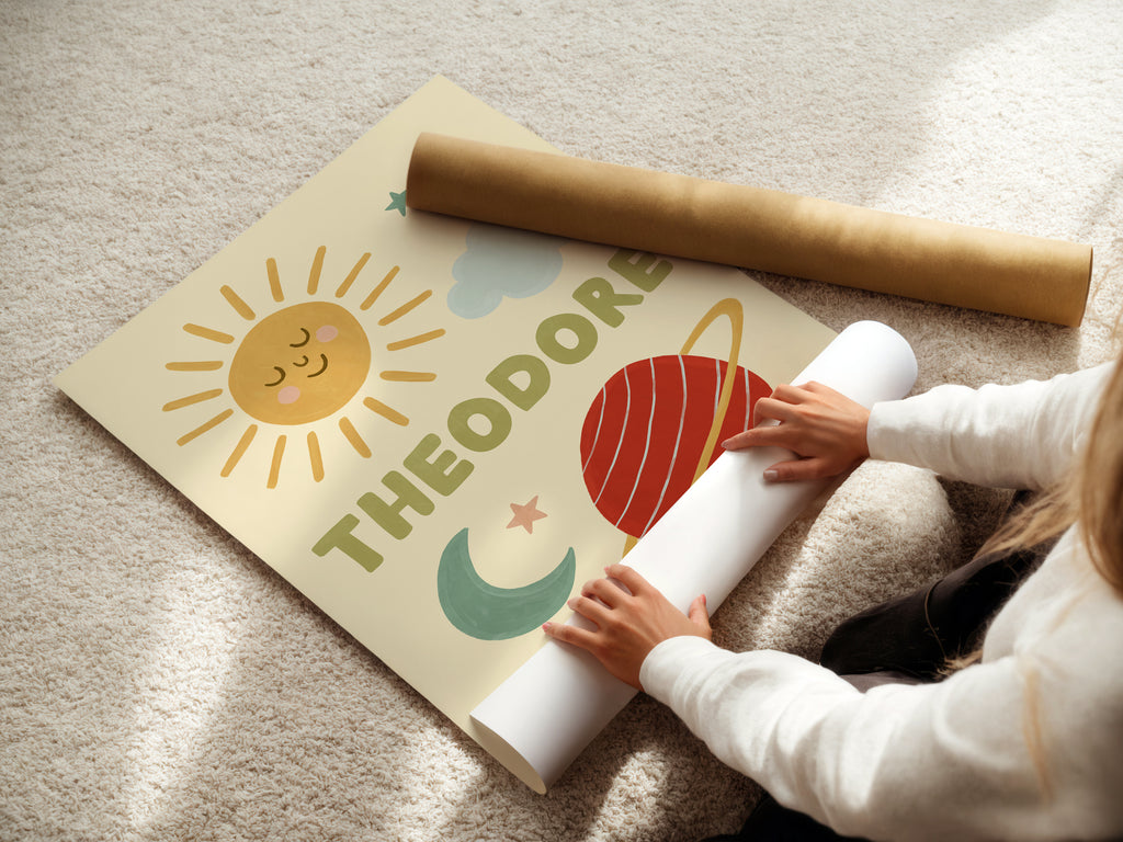 Space & Sun Personalised Name Print