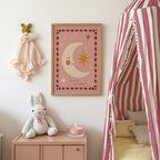 Sweet Dreams Moon Print - Pink