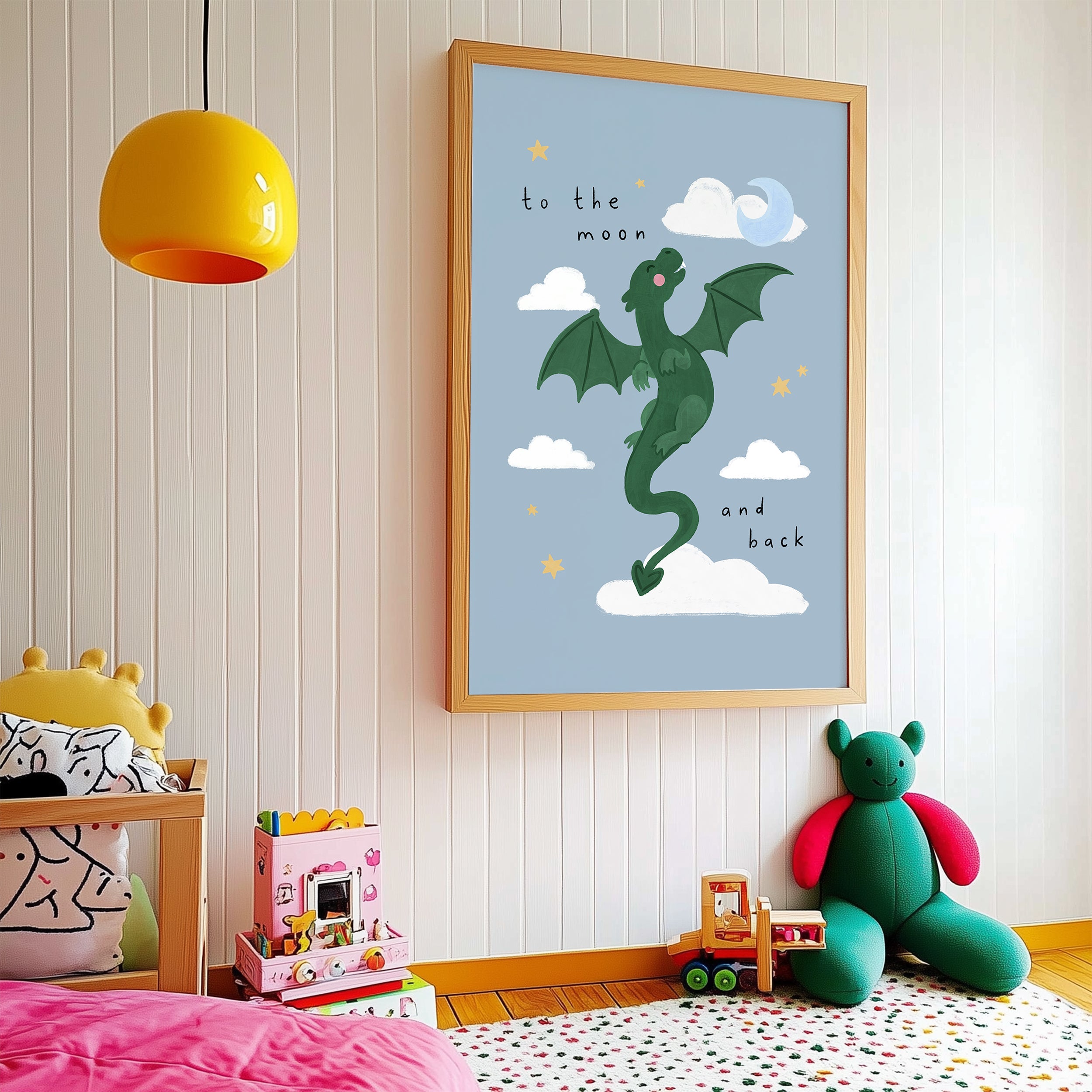 To the Moon & Back Dragon Print