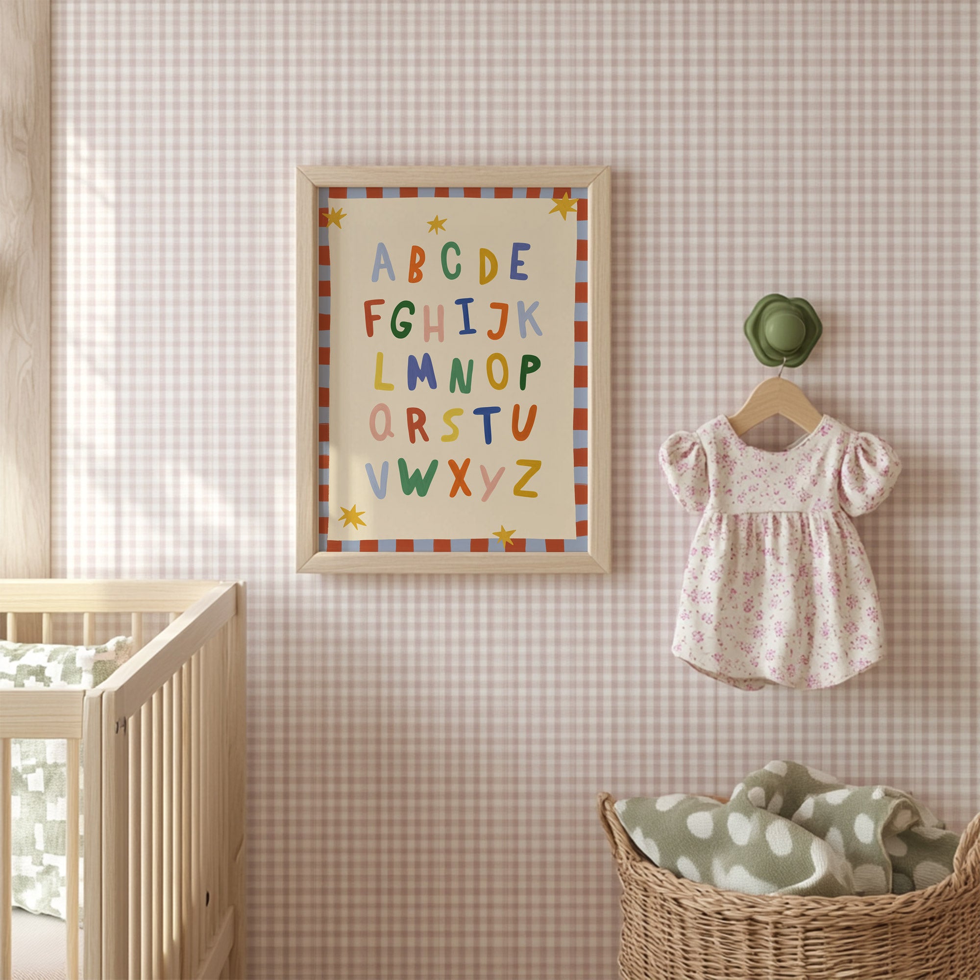 Simple ABC Alphabet Red Print
