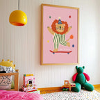 Be Brave Lion Print - Pink