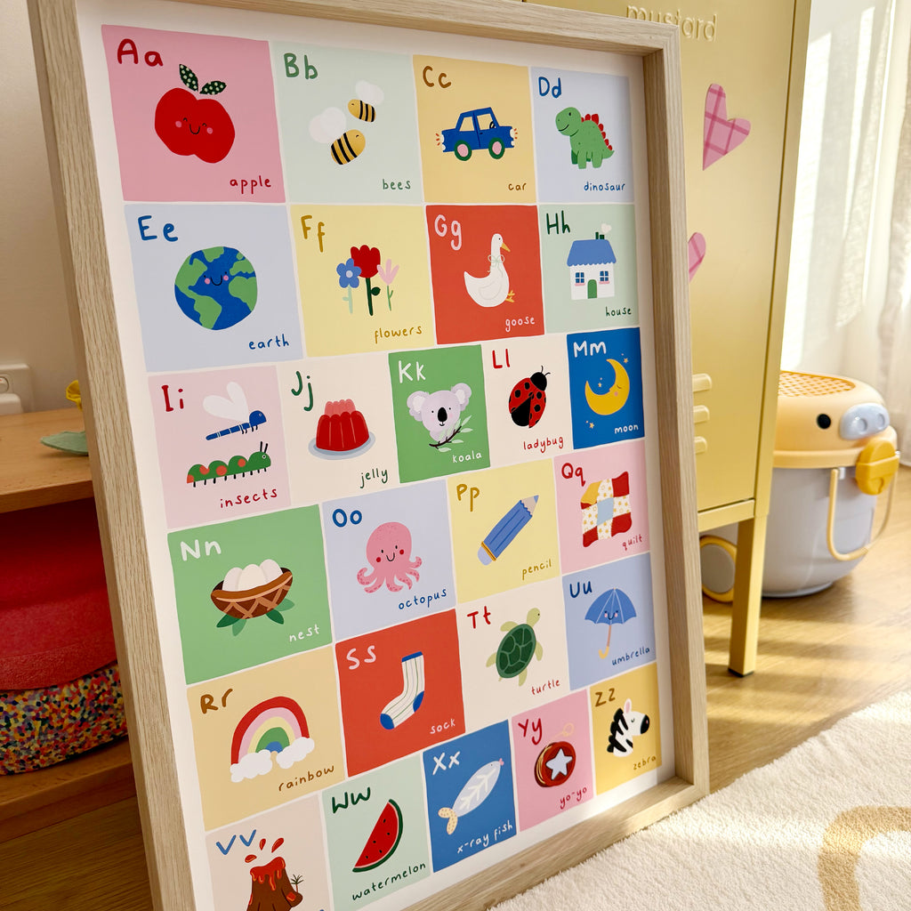 Modern Alphabet Print - ABC Poster for Kids