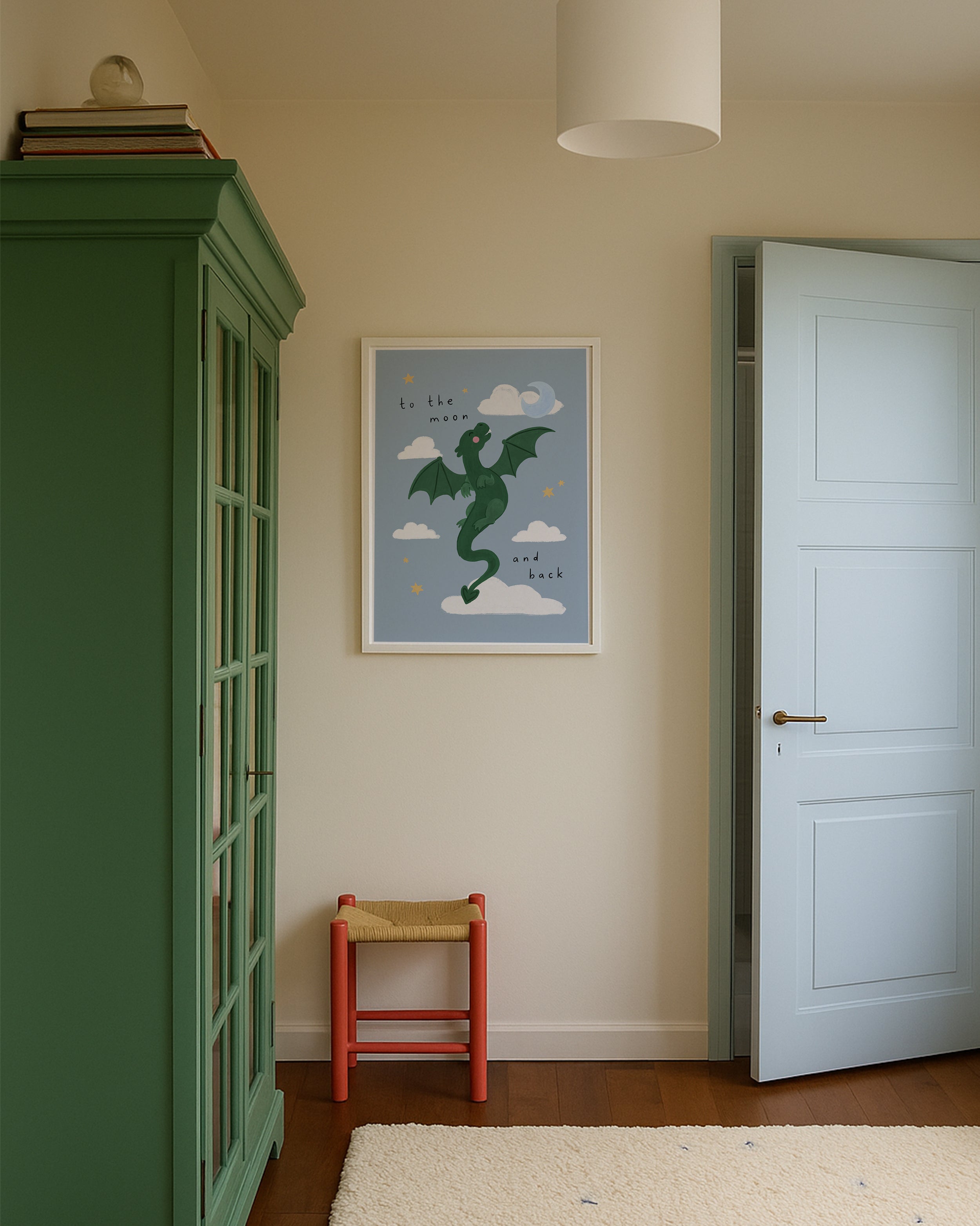 To the Moon & Back Dragon Print