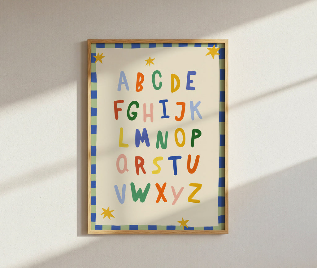 Simple ABC Alphabet Blue Print
