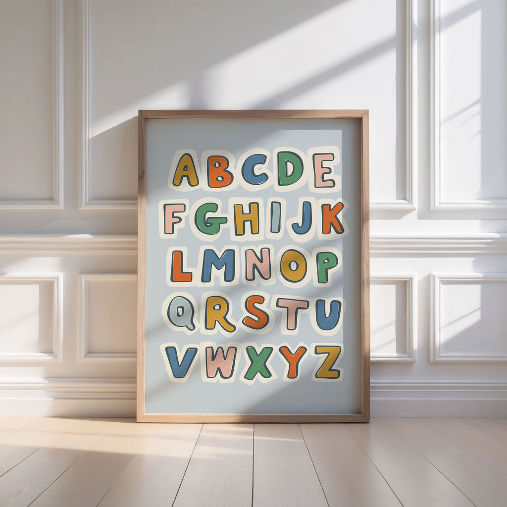 Retro ABC Alphabet Print