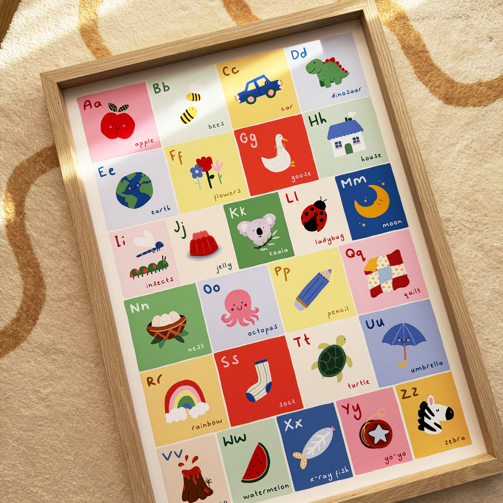 Modern Alphabet Print - ABC Poster for Kids