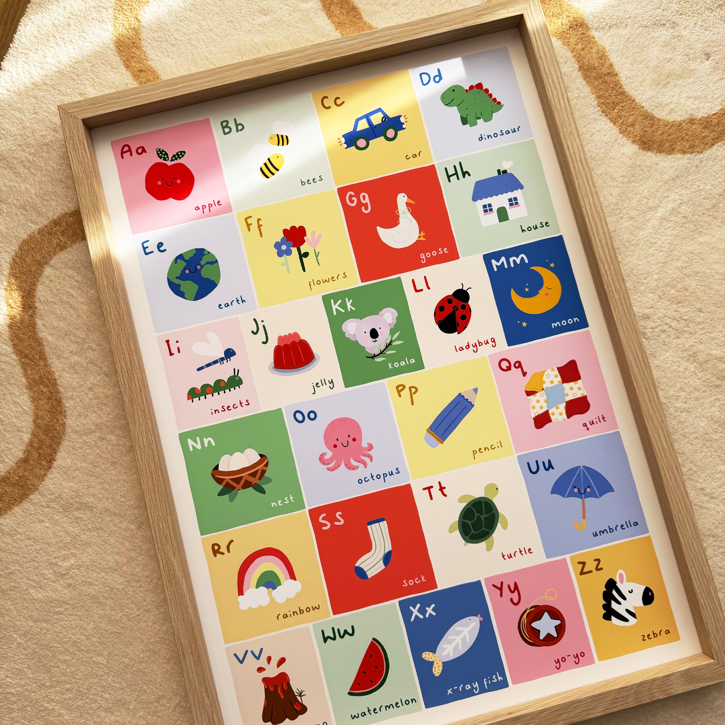 Modern Alphabet Print - ABC Poster for Kids
