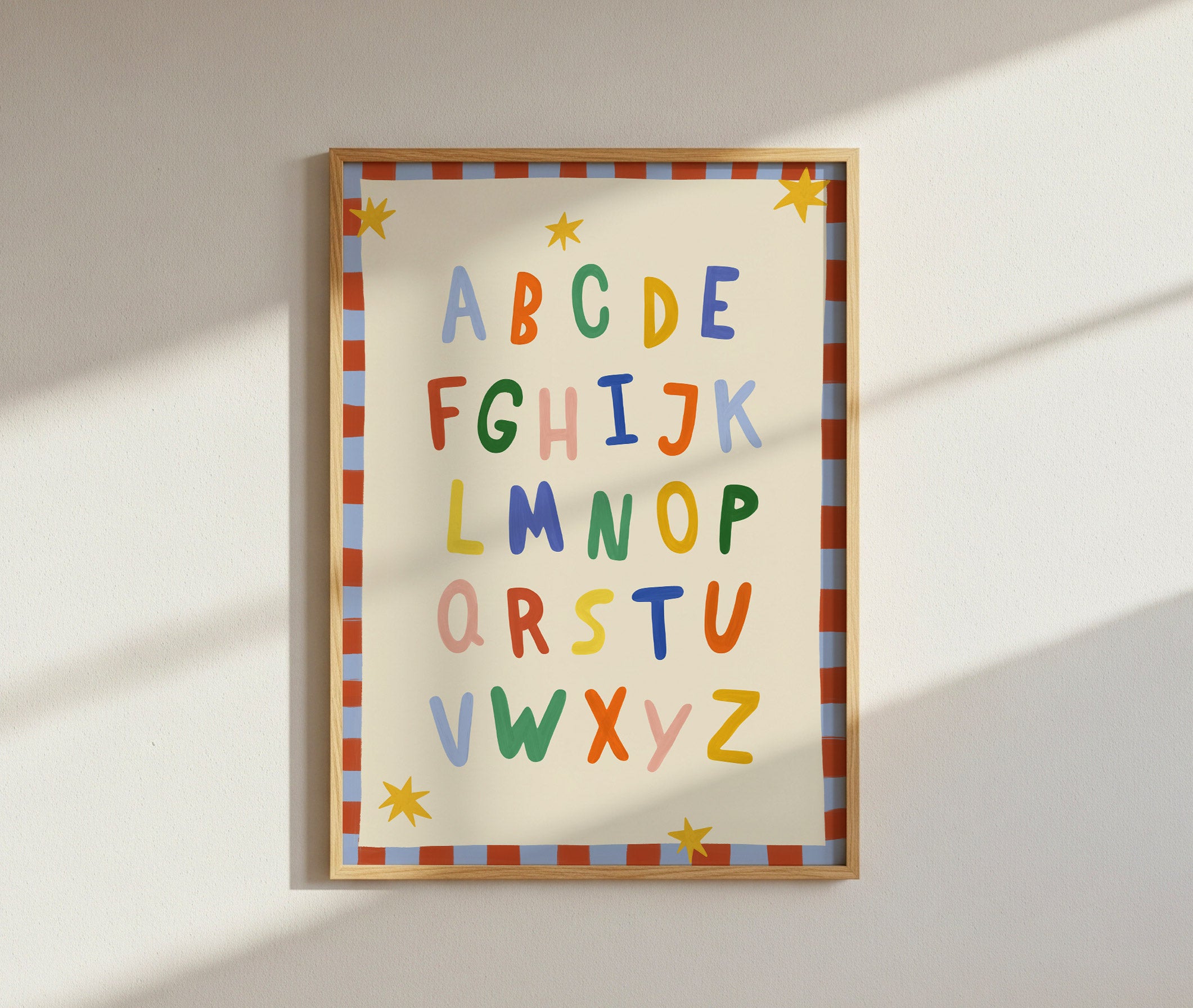 Simple ABC Alphabet Red Print