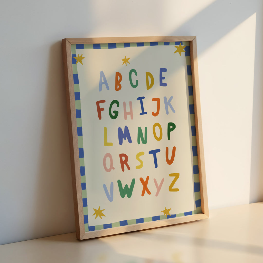 Simple ABC Alphabet Blue Print