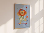 Be Brave Lion Print - Blue