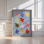 Flying Birds Print - Blue