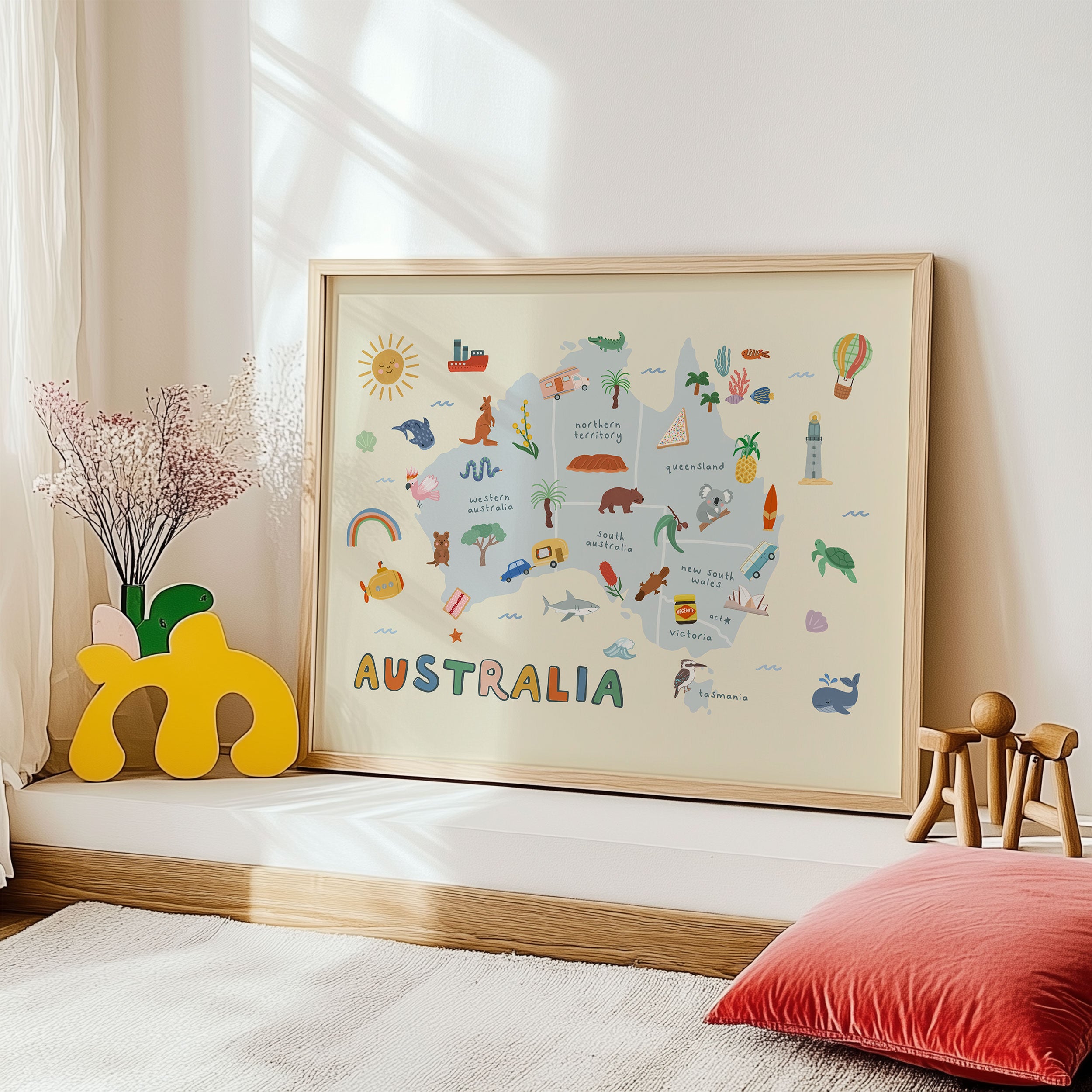 Australia Map Print
