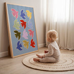 Flying Birds Print - Blue