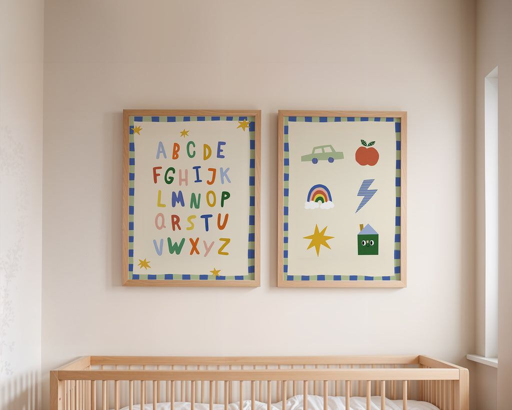 Simple ABC Alphabet Blue Print