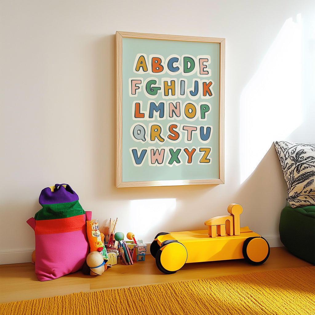 Retro ABC Alphabet Print