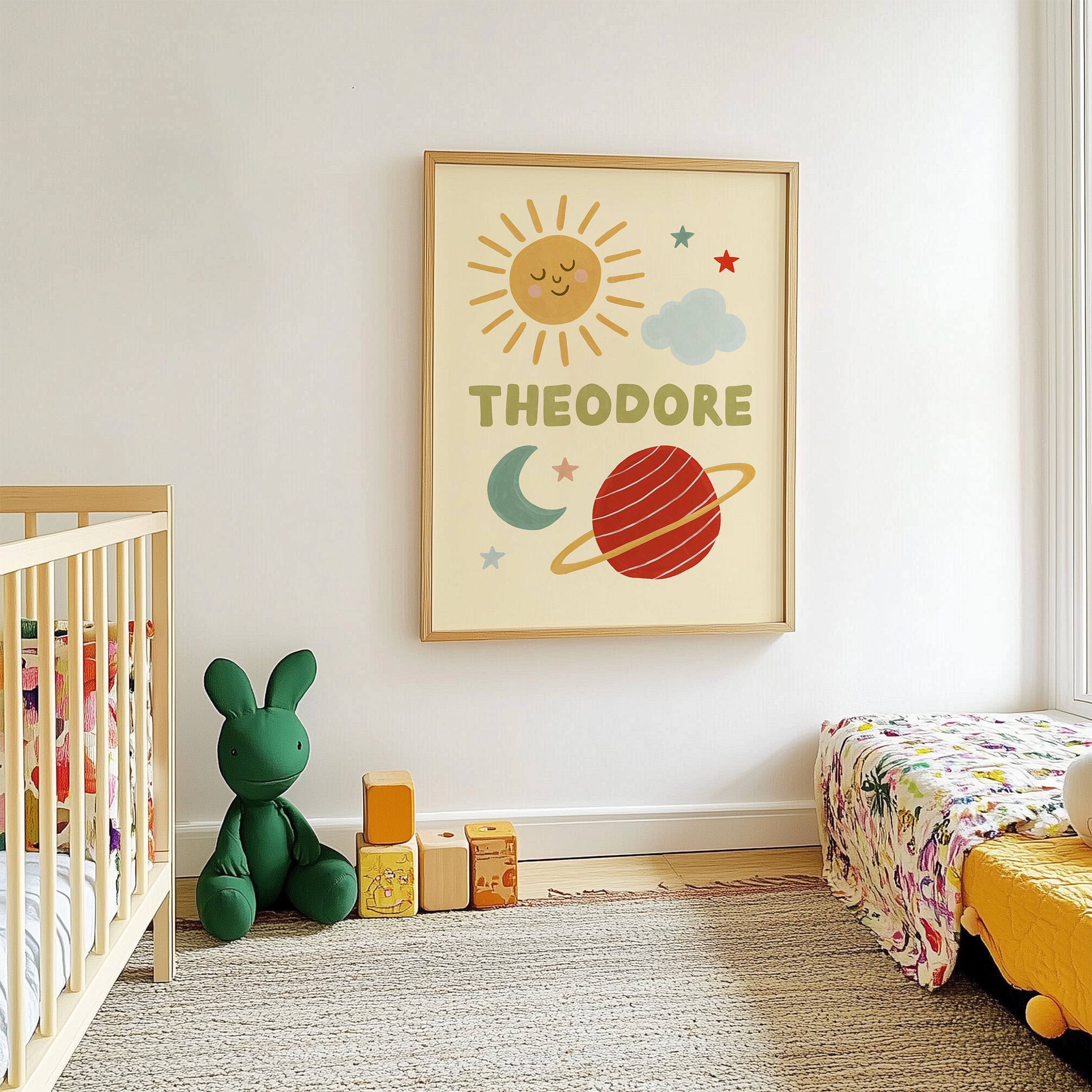 Space & Sun Personalised Name Print