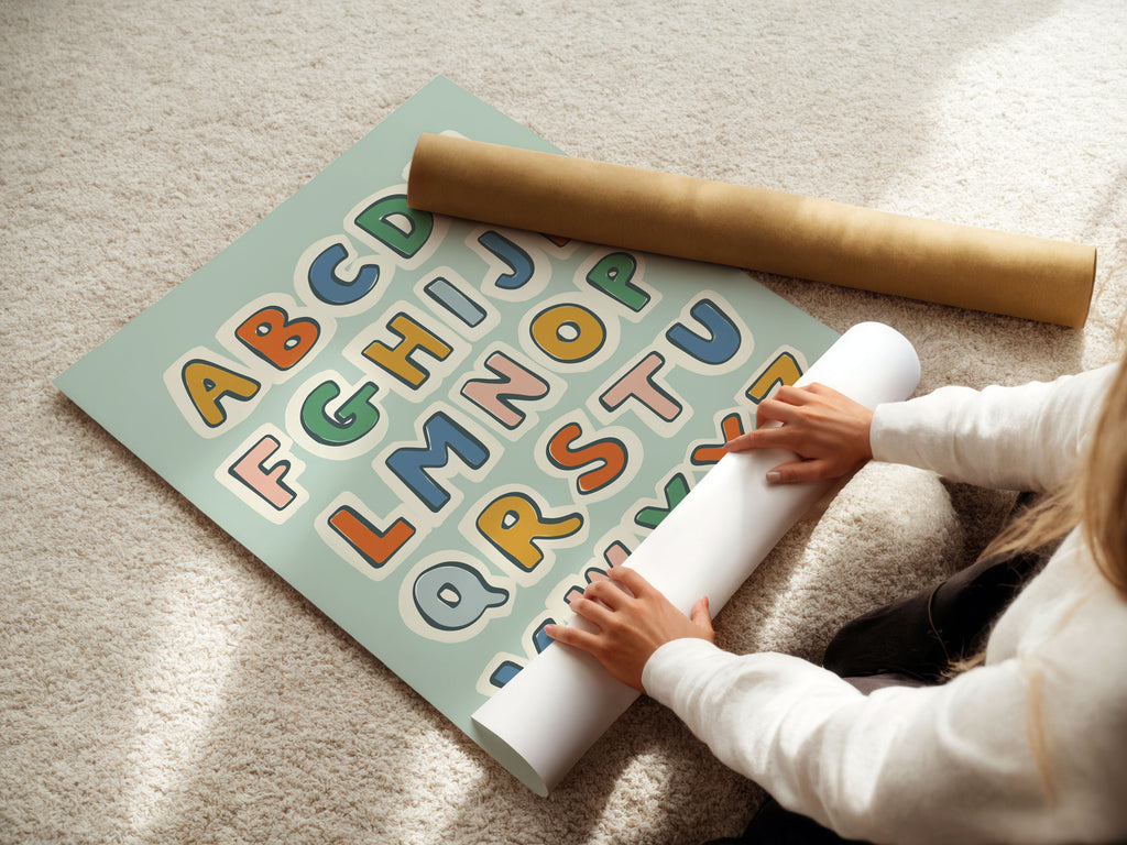 Retro ABC Alphabet Print