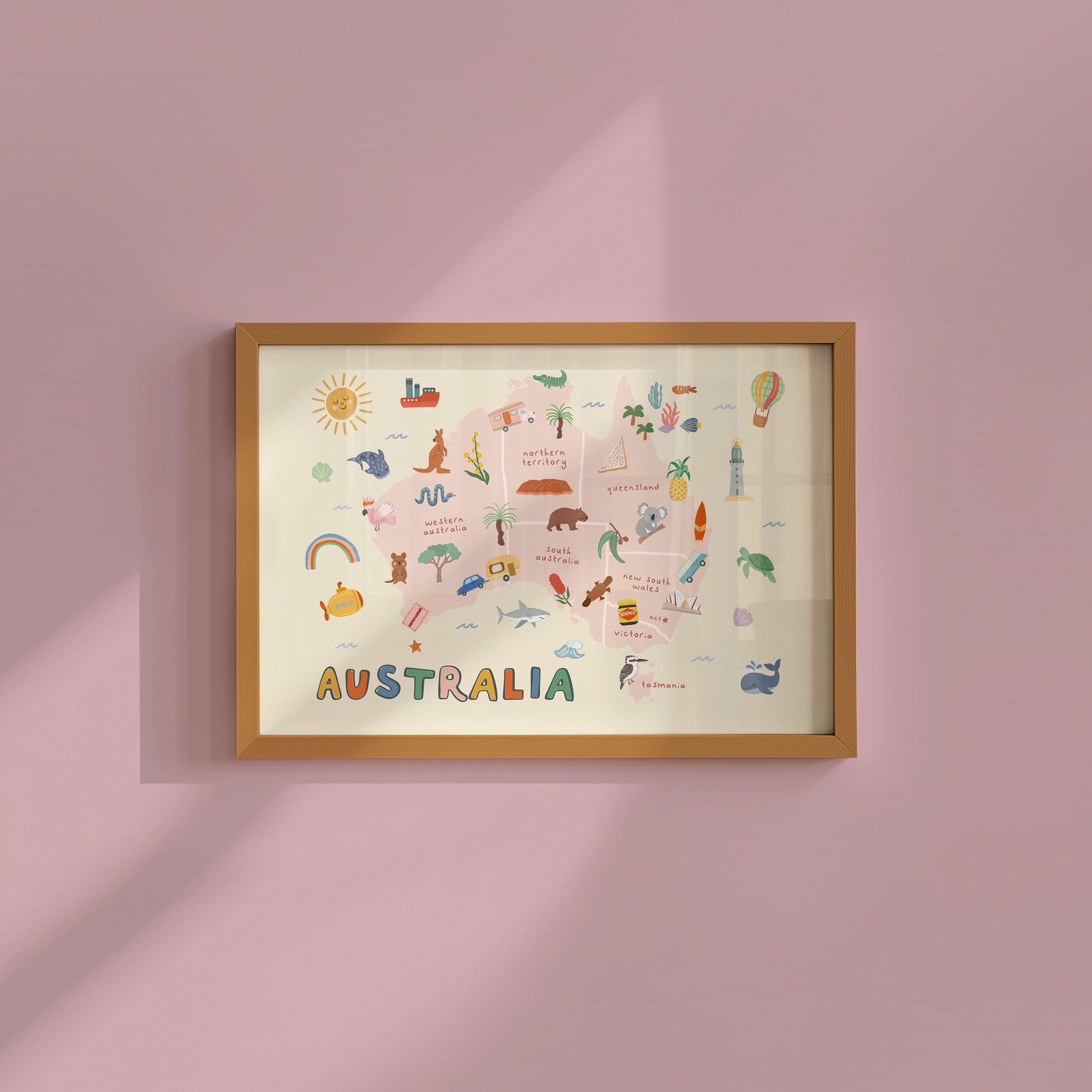 Australia Map Print
