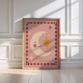 Sweet Dreams Moon Print - Pink
