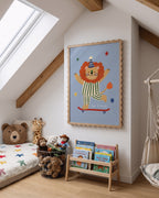 Be Brave Lion Print - Blue