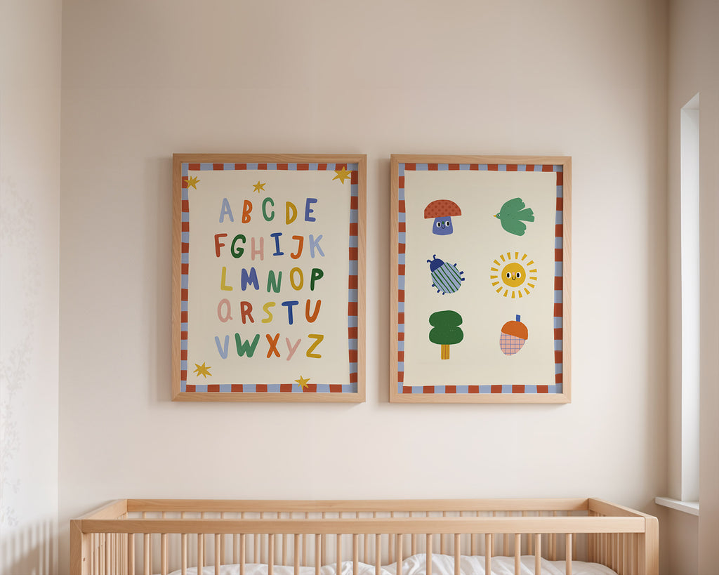 Simple ABC Alphabet Red Print