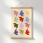 Flying Birds Print - Beige & Blue