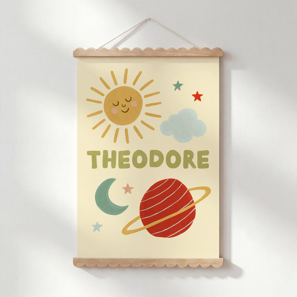 Space & Sun Personalised Name Print