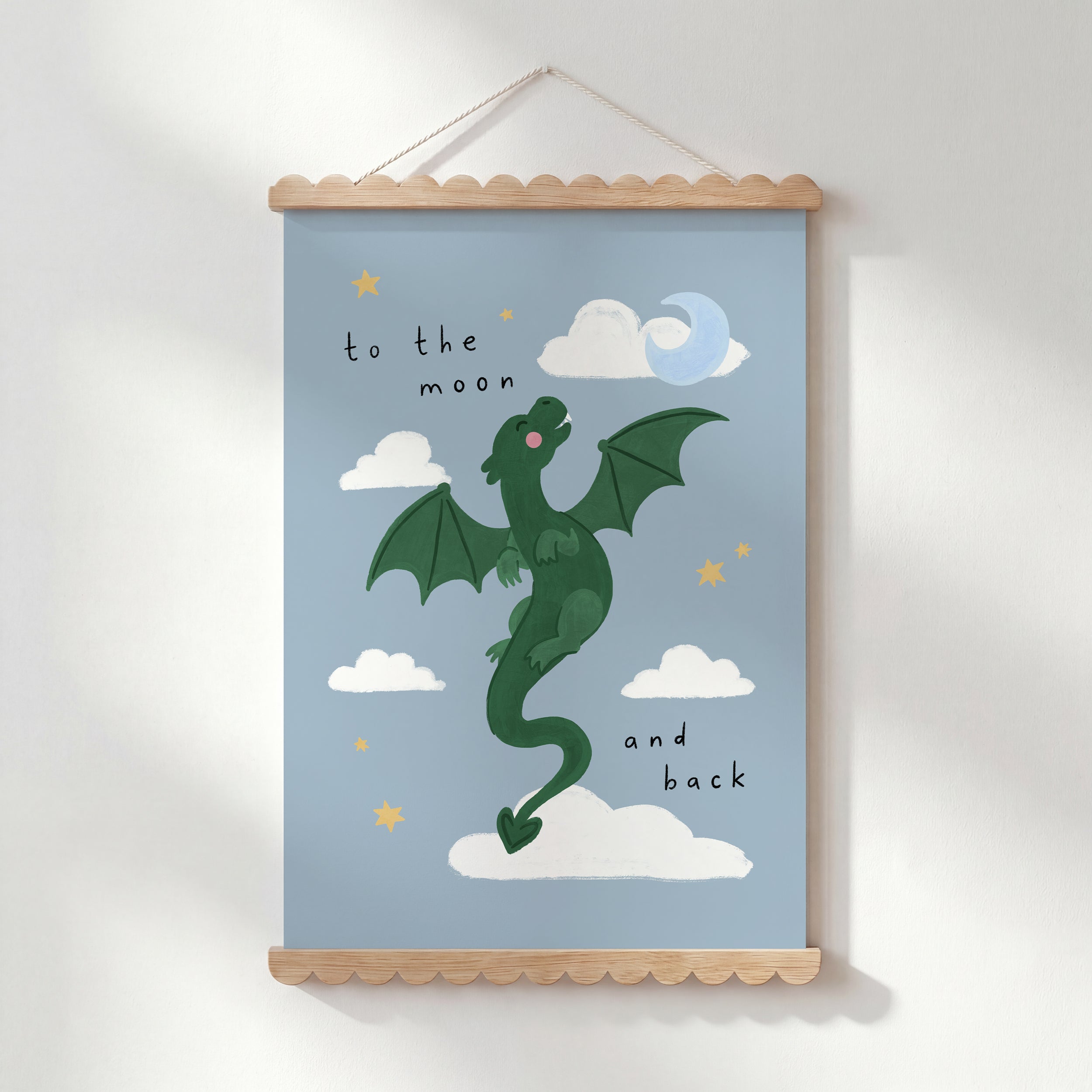 To the Moon & Back Dragon Print