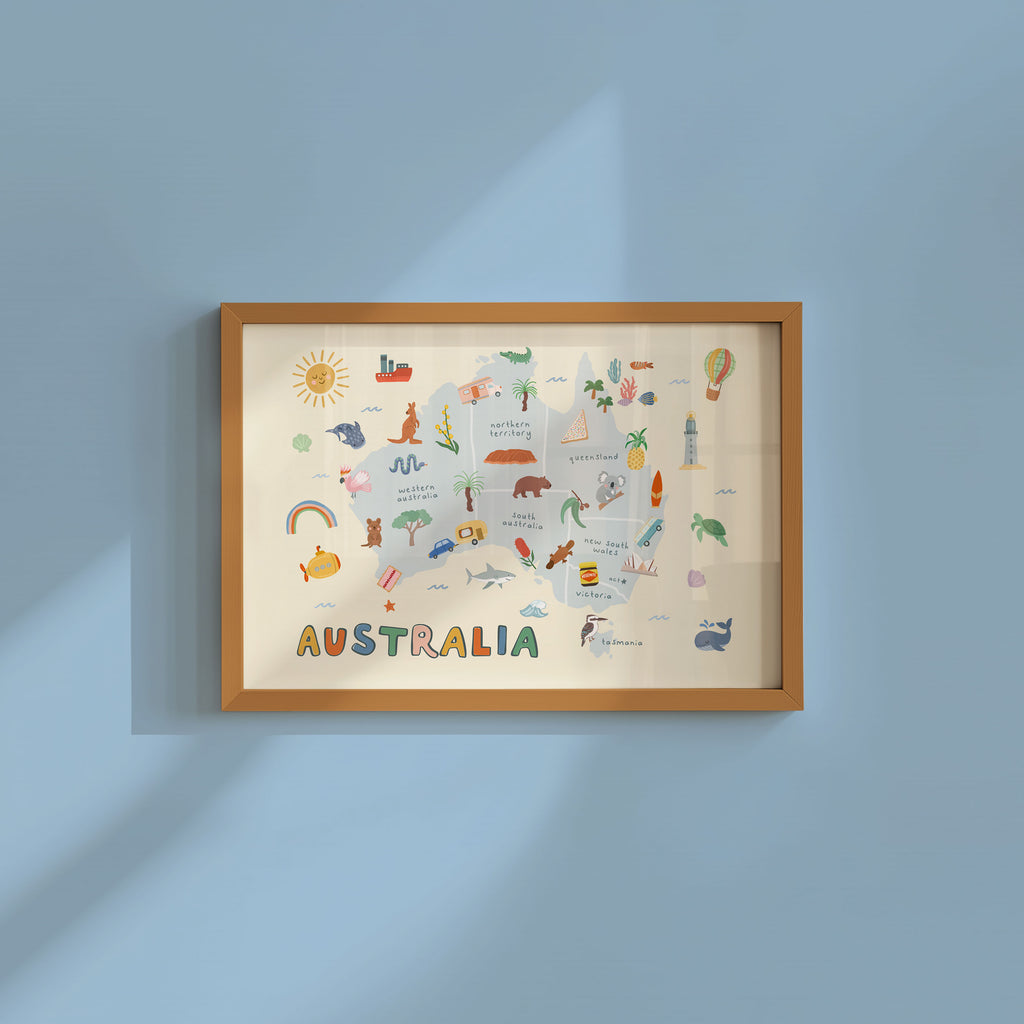 Australia Map Print
