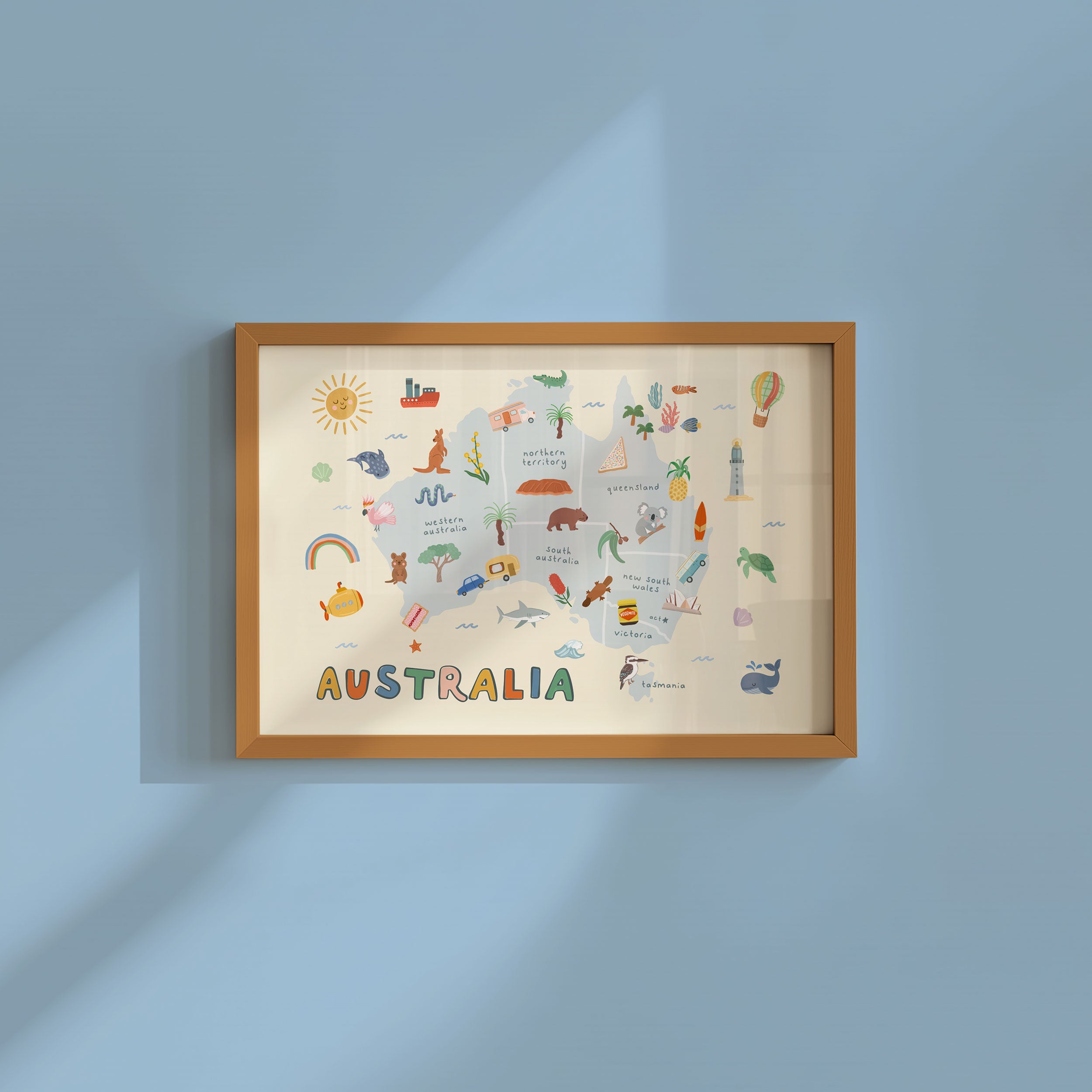 Australia Map Print
