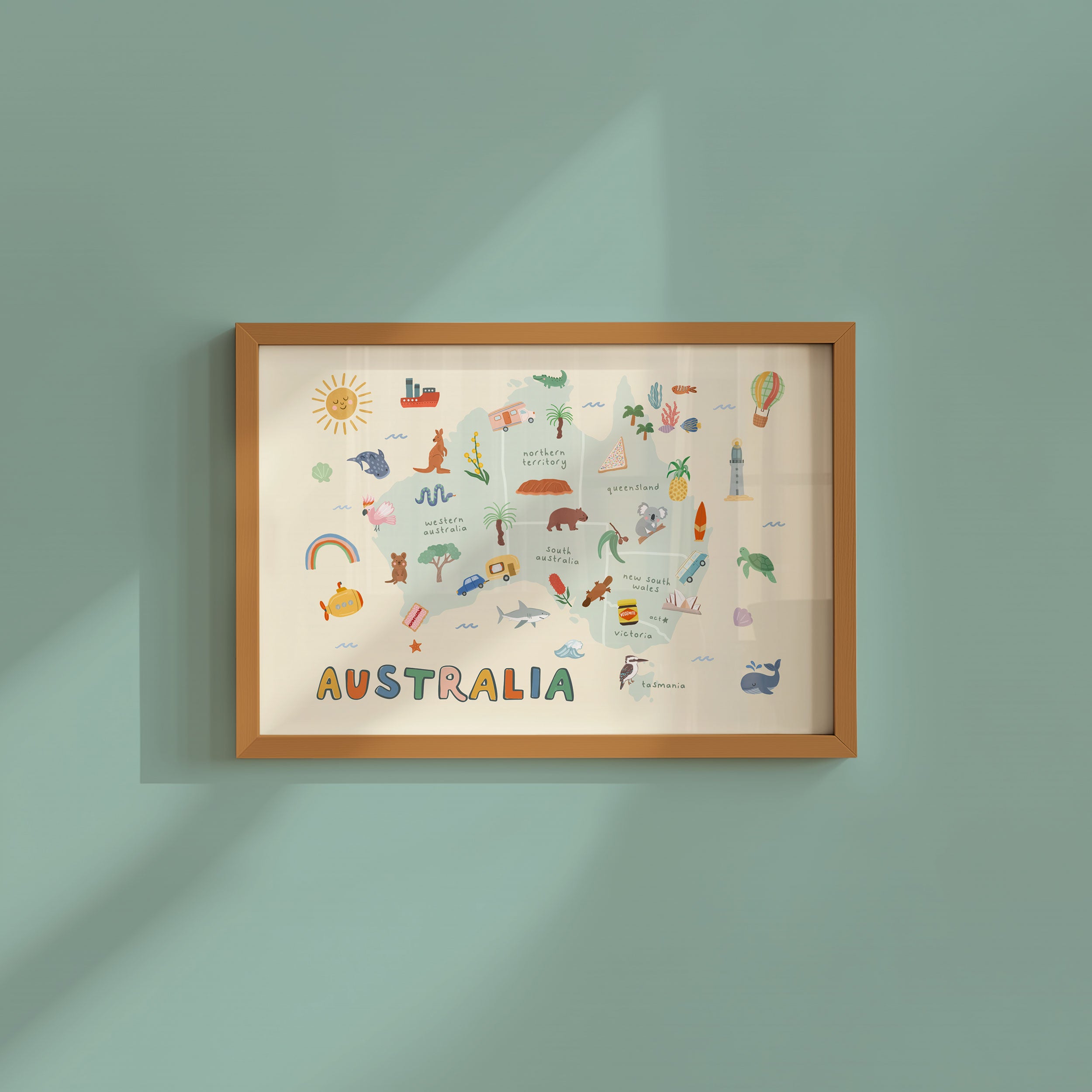 Australia Map Print