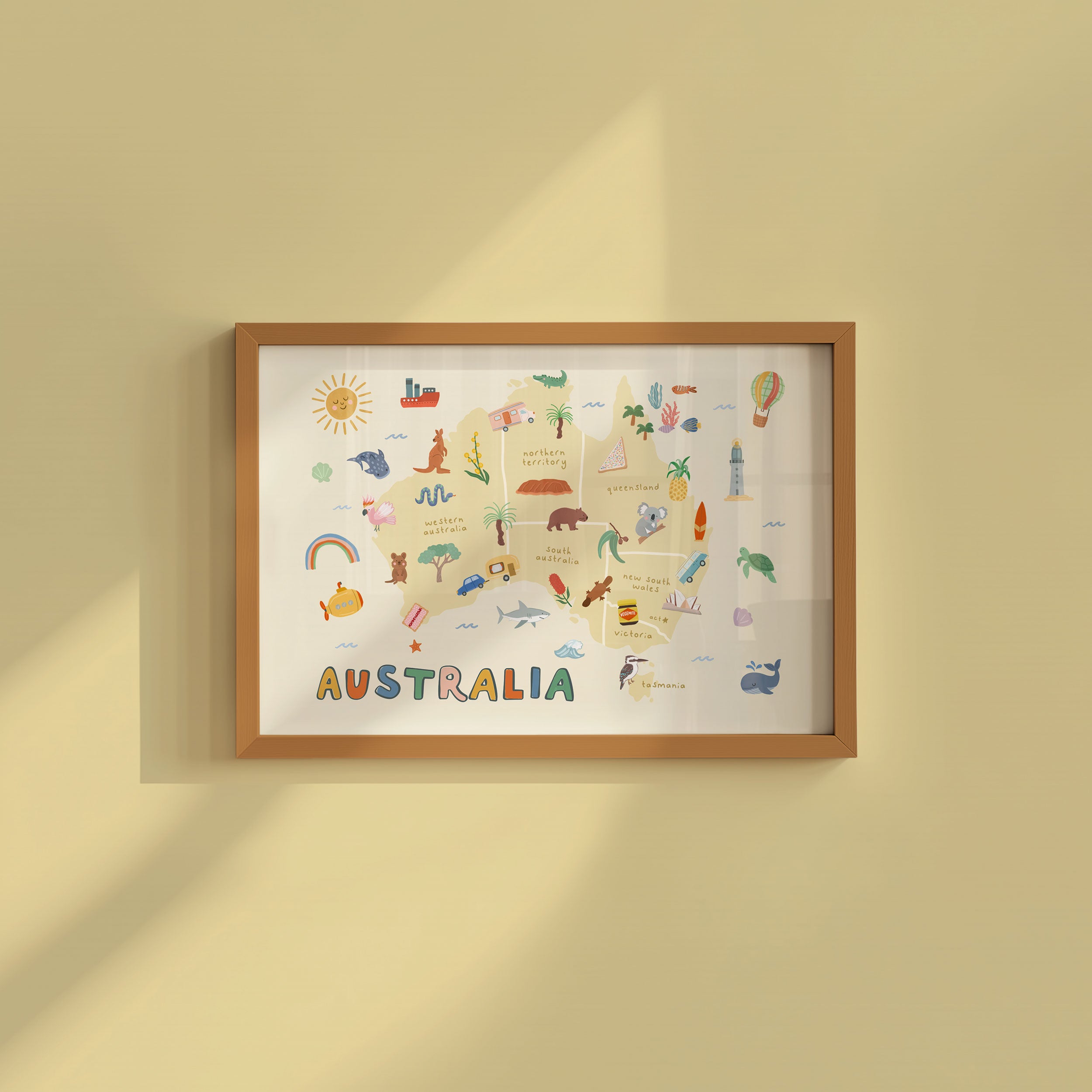 Australia Map Print