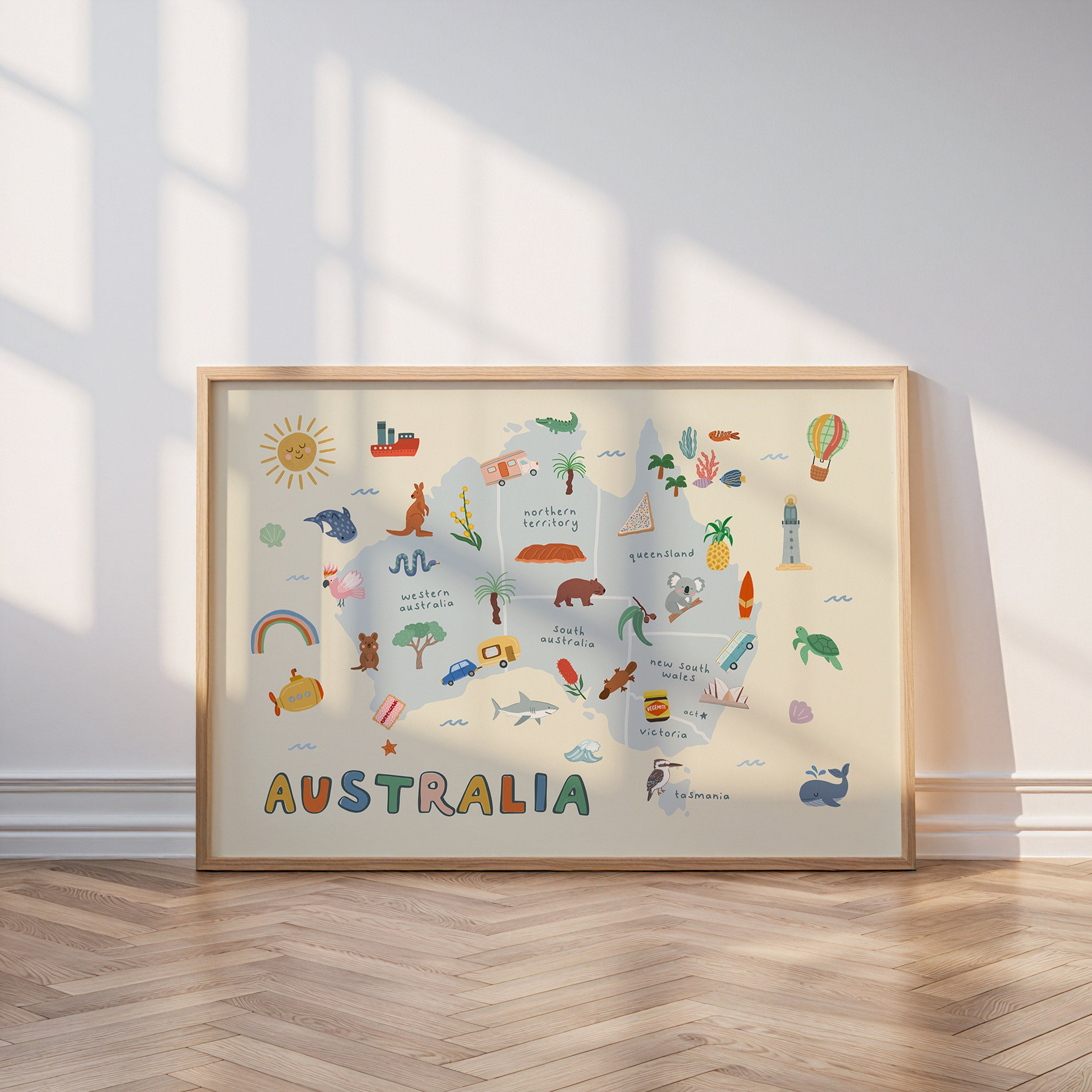 Australia Map Print