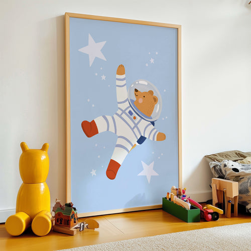 Space Astronaut Bear Print