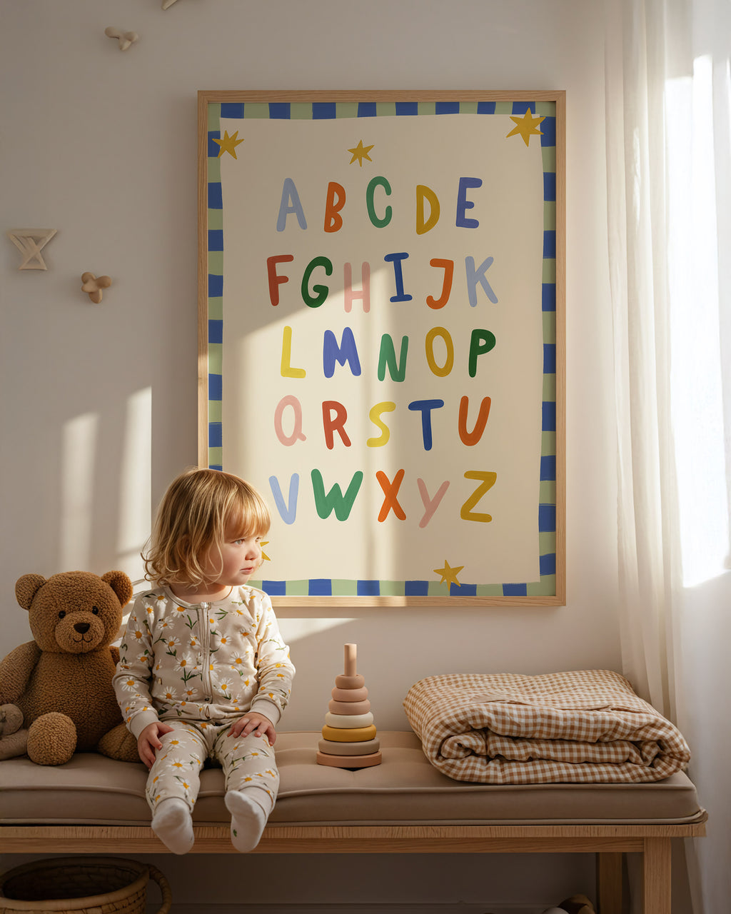 Simple ABC Alphabet Blue Print