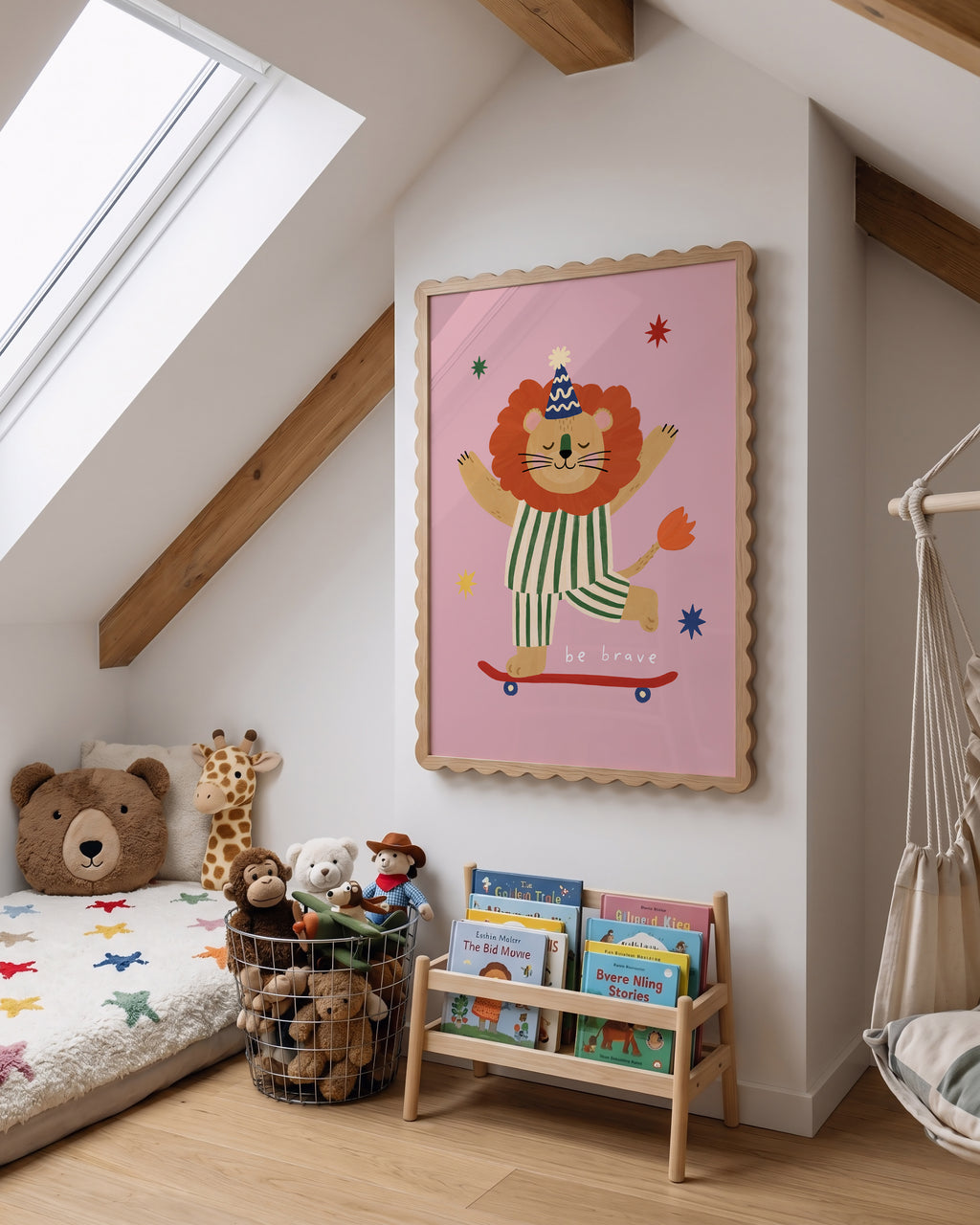 Be Brave Lion Print - Pink