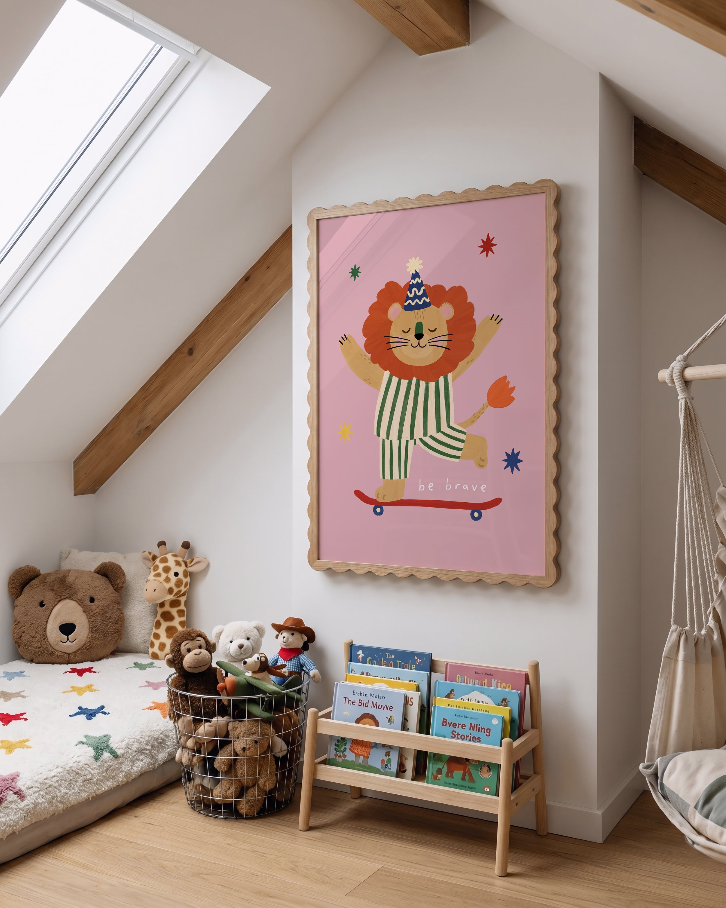 Be Brave Lion Print - Pink