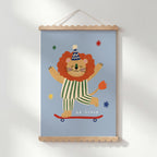 Be Brave Lion Print - Blue