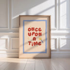 Once Upon A Time Blue & Red Print