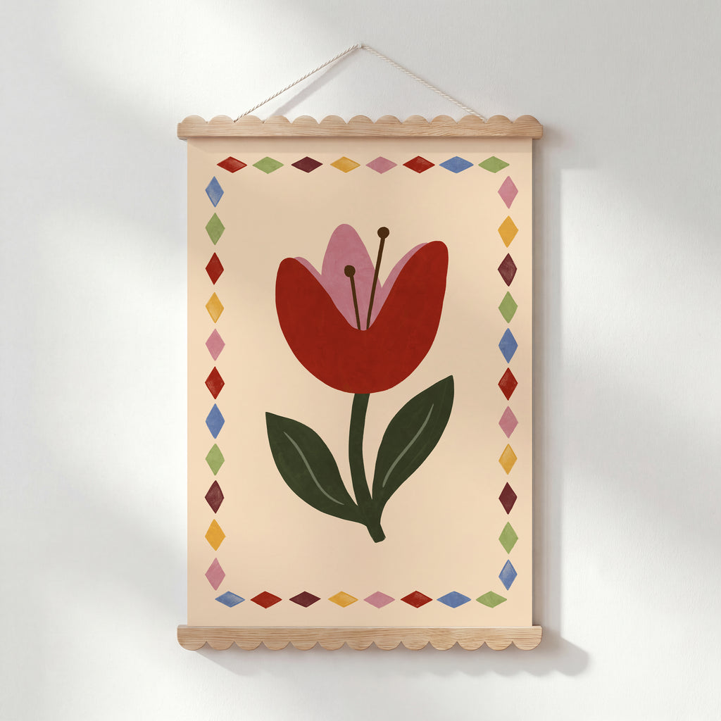 Red Tulip Print