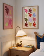 Flying Birds Print - Beige & Red