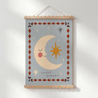 Sweet Dreams Moon Print - Blue