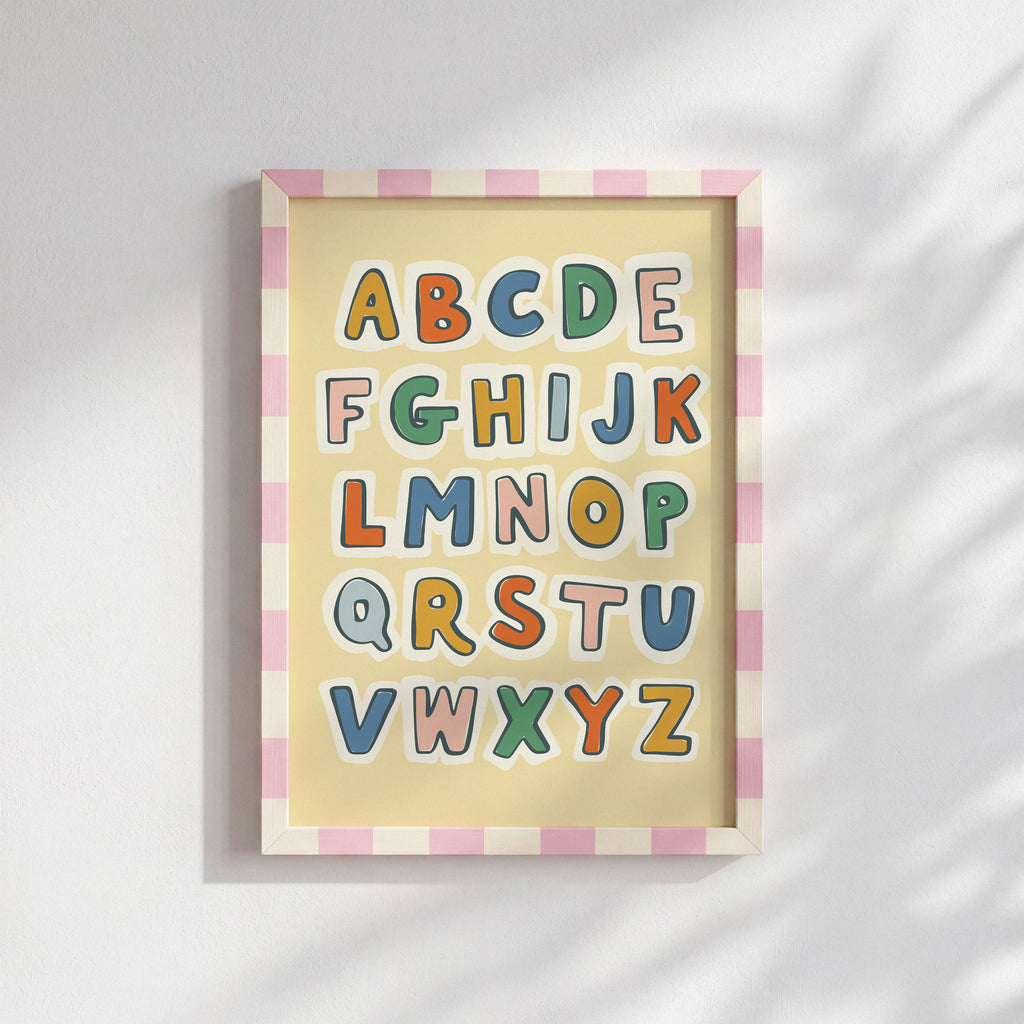 Retro ABC Alphabet Print