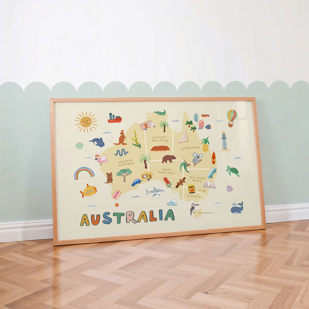 Australia Map Print