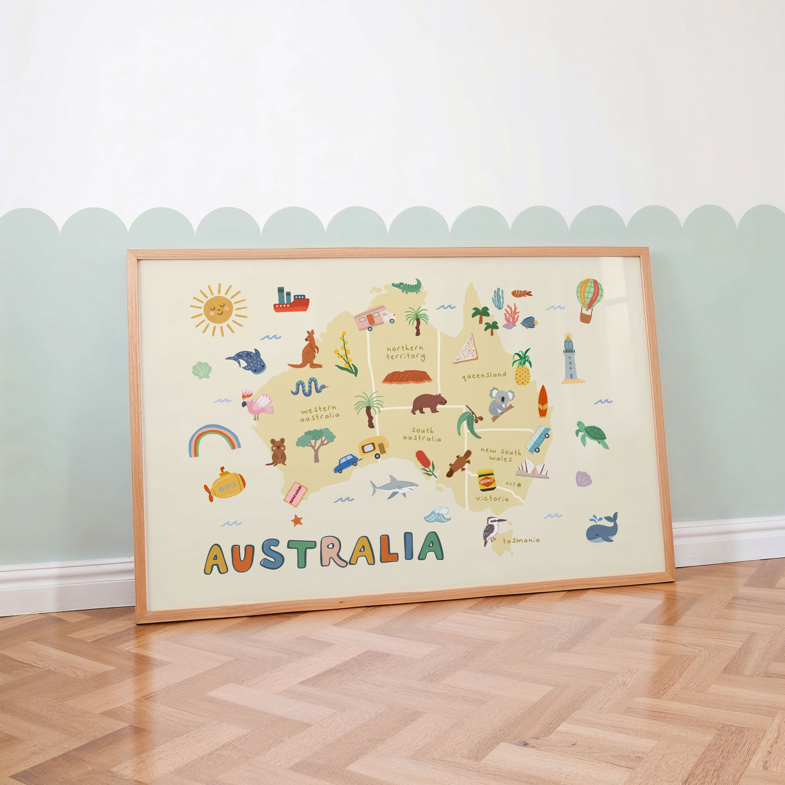 Australia Map Print