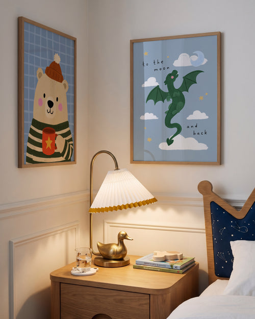 To the Moon & Back Dragon Print
