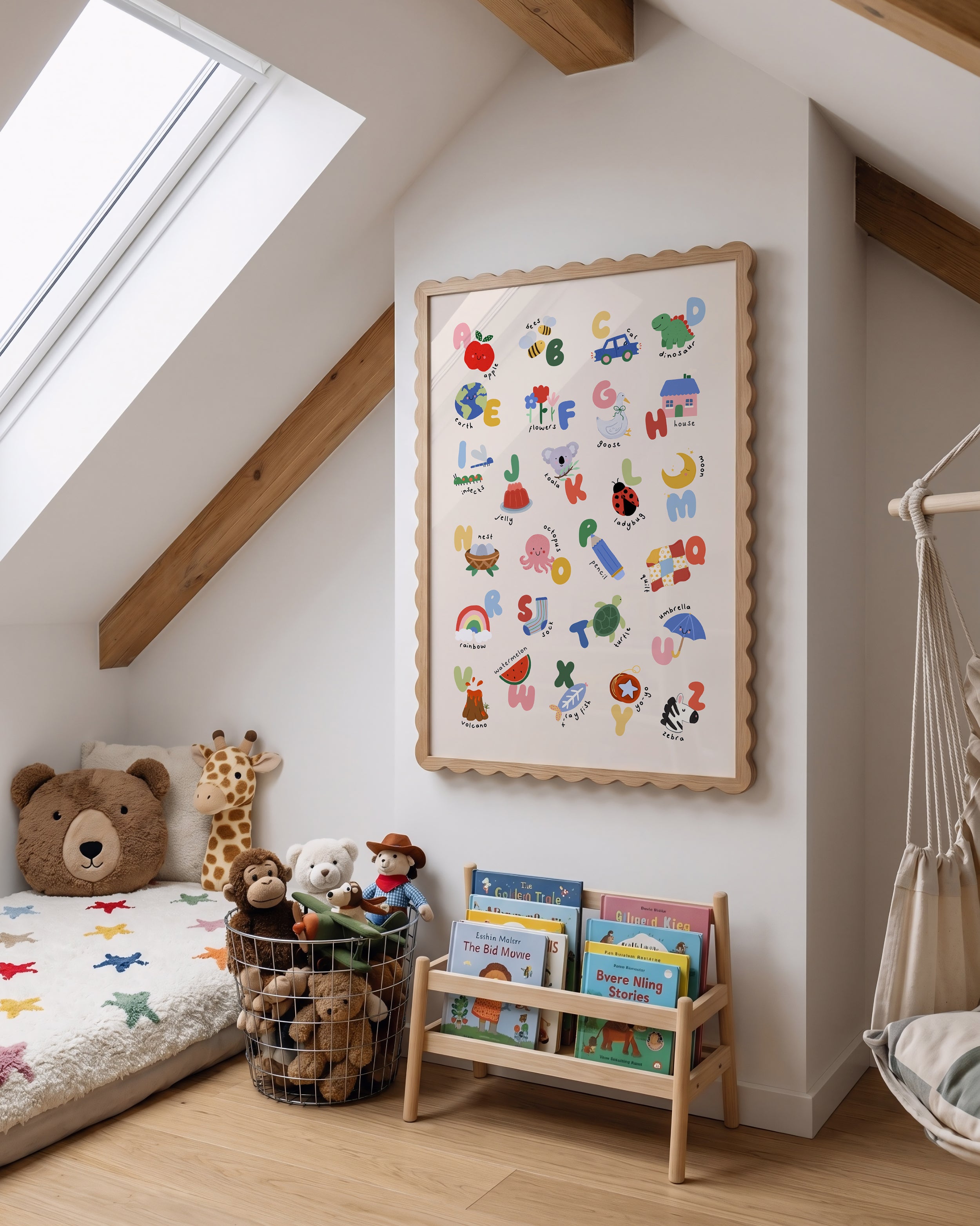 Kids Alphabet Print - Modern ABC Nursery Wall Art