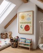 Space & Sun Personalised Name Print