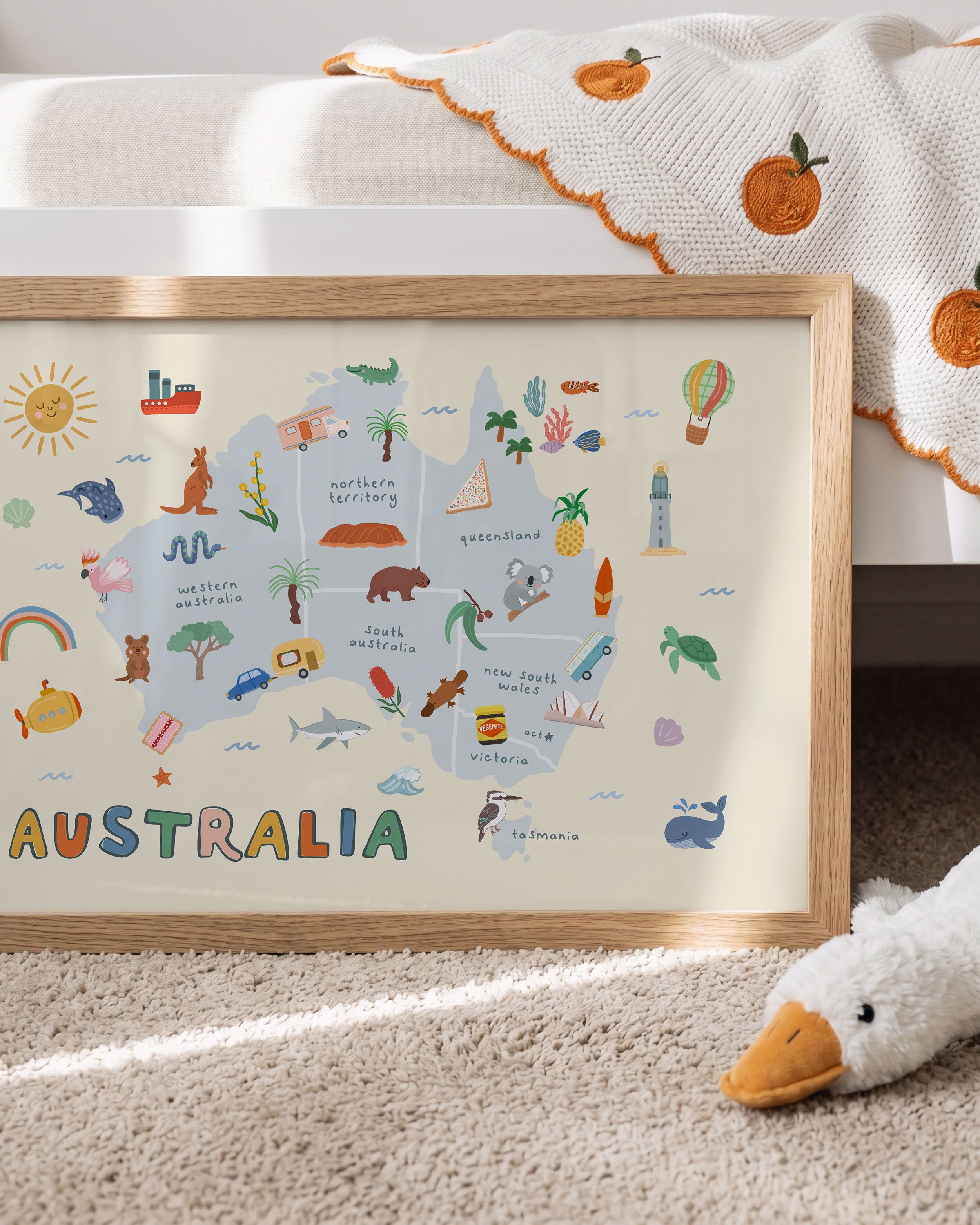 Australia Map Print