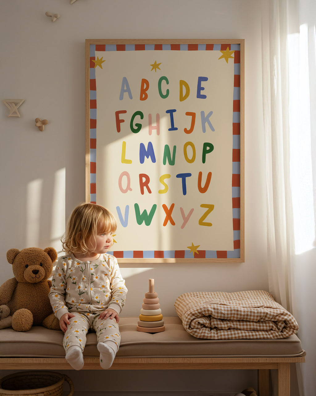 Simple ABC Alphabet Red Print